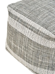 Pacific Steel Grey Stripe Design Pouffe - Image 6 of 6