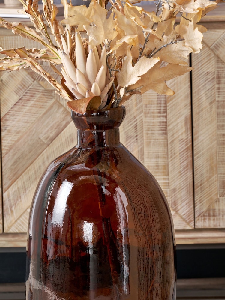 Pacific Brown Shaped Recycled Glass Tall Vase - Image 2 of 6