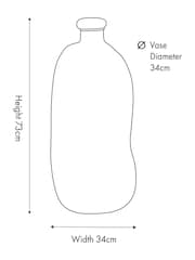 Pacific Brown Shaped Recycled Glass Tall Vase - Image 4 of 6