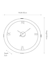 Pacific Walnut Vermont Wood Veneer Round Wall Clock - Image 4 of 6