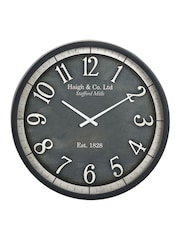 Pacific Black Wood Effect Round Wall Clock - Image 5 of 6
