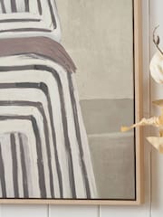 Pacific Natural Striped Dress Lady Design Canvas Wall Art - Image 3 of 6