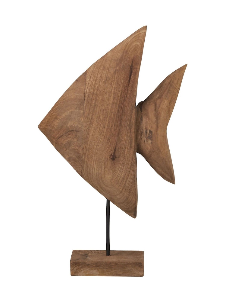 Pacific Natural Mango Wood Altum Angelfish Ornament - Image 6 of 6