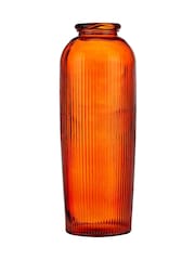 Pacific Orange Glass Ribbed Vase Tall - Image 6 of 6