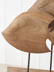Pacific Natural Mango Wood Double Teardrop Angelfish Ornament - Image 3 of 6
