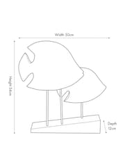 Pacific Natural Mango Wood Double Teardrop Angelfish Ornament - Image 4 of 6