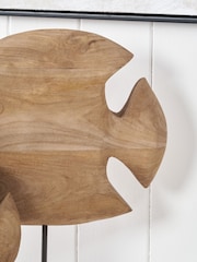 Pacific Natural Mango Wood Double Teardrop Angelfish Ornament - Image 5 of 6