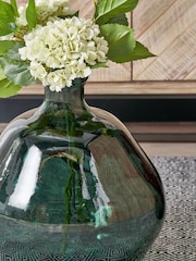 Pacific Green Shaped Recycled Glass Vase - Image 2 of 6