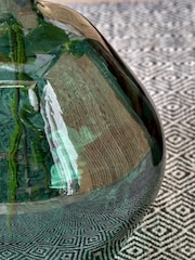 Pacific Green Shaped Recycled Glass Vase - Image 3 of 6