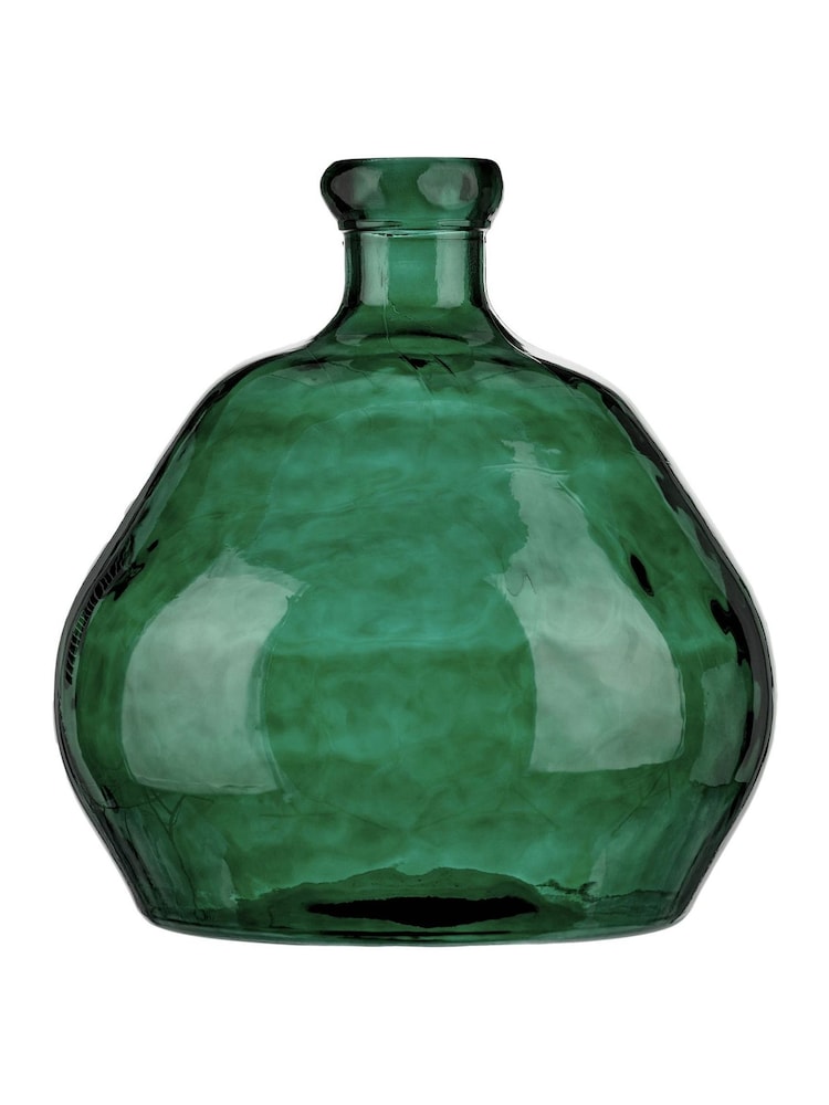 Pacific Green Shaped Recycled Glass Vase - Image 6 of 6