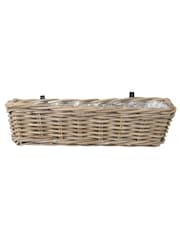 Pacific Grey Large Tobs Rattan Wall Hanging Trough - Image 5 of 6