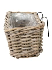 Pacific Grey Large Tobs Rattan Wall Hanging Trough - Image 6 of 6