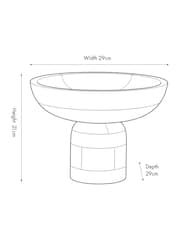 Pacific Natural Handcarved Mango Wood Bowl with Raised Base - Image 4 of 6