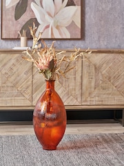 Pacific Orange Tall Glass Vase - Image 1 of 6