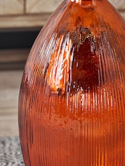 Pacific Orange Tall Glass Vase - Image 3 of 6