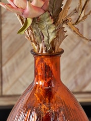 Pacific Orange Tall Glass Vase - Image 5 of 6