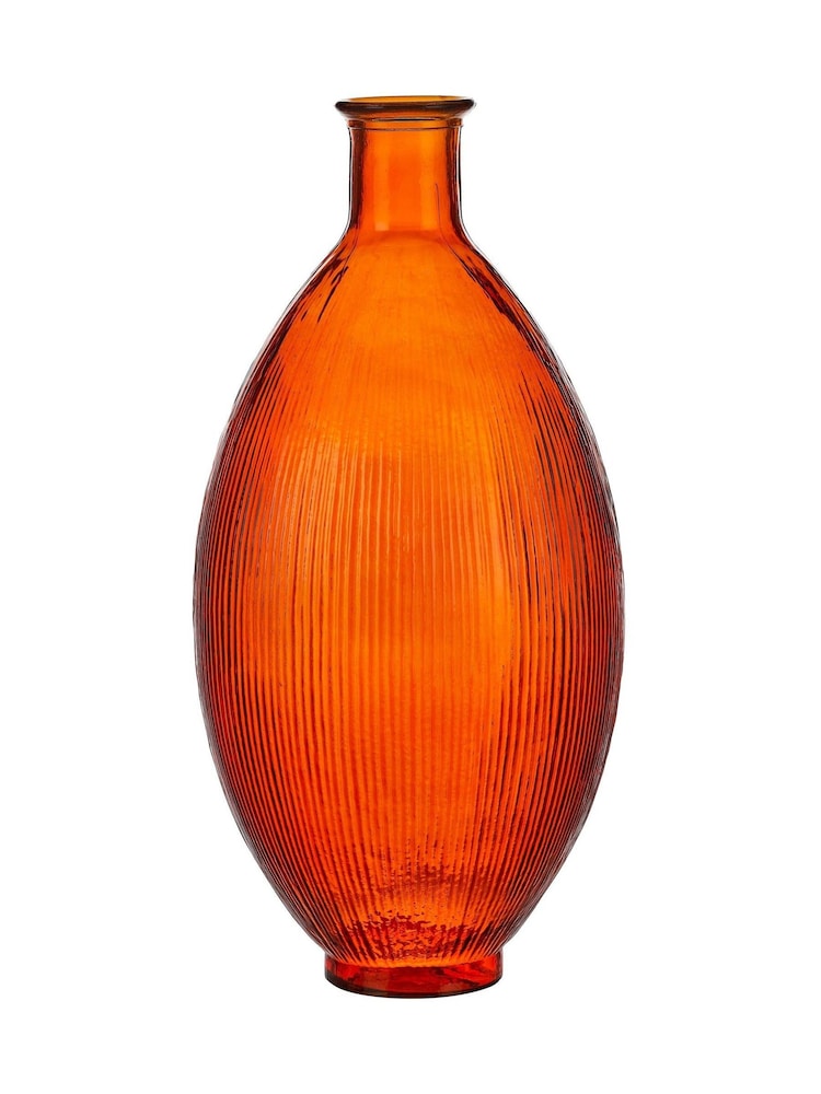 Pacific Orange Tall Glass Vase - Image 6 of 6