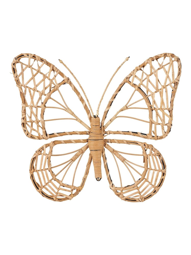 Pacific Natural Rattan Butterfly Wall Art Medium - Image 6 of 6