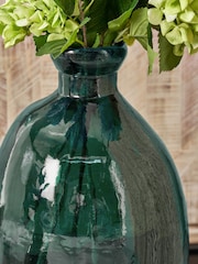 Pacific Green Shaped Recycled Glass Tall Vase - Image 2 of 6