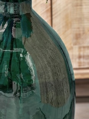 Pacific Green Shaped Recycled Glass Tall Vase - Image 5 of 6