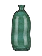 Pacific Green Shaped Recycled Glass Tall Vase - Image 6 of 6