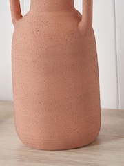 Pacific Natural Textured Decorative Vase with Large Handles - Image 3 of 6