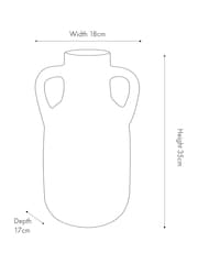 Pacific Natural Textured Decorative Vase with Large Handles - Image 4 of 6