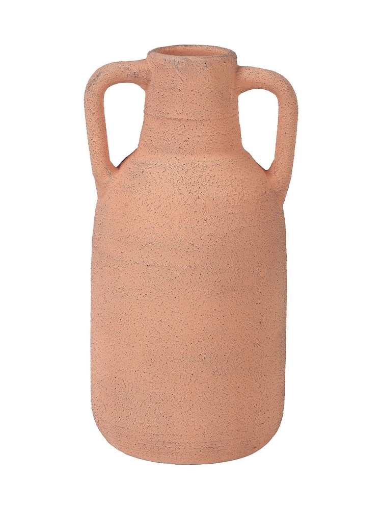 Pacific Natural Textured Decorative Vase with Large Handles - Image 6 of 6