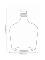 Pacific Clear Large Bottle Vase With A Rafia Wrapped Neck - Image 4 of 6