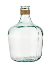 Pacific Clear Large Bottle Vase With A Rafia Wrapped Neck - Image 6 of 6