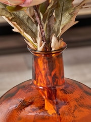 Pacific Orange Round Glass Vase - Image 2 of 6