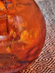 Pacific Orange Round Glass Vase - Image 3 of 6