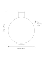 Pacific Orange Round Glass Vase - Image 4 of 6