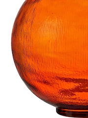 Pacific Orange Round Glass Vase - Image 5 of 6