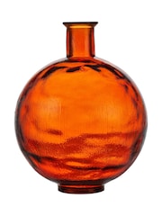 Pacific Orange Round Glass Vase - Image 6 of 6