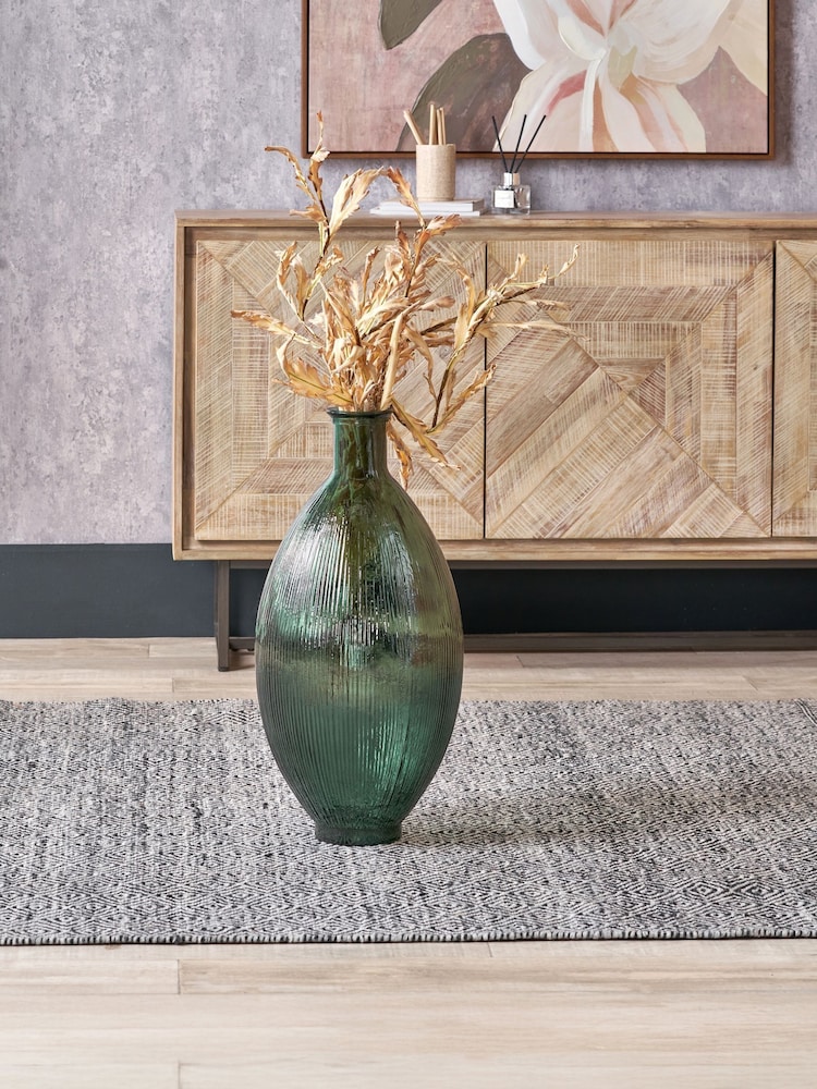 Pacific Green Tall Glass Vase - Image 1 of 6