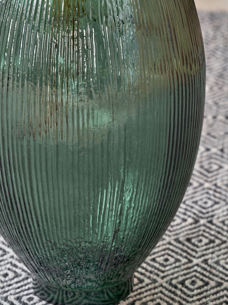 Pacific Green Tall Glass Vase - Image 2 of 6