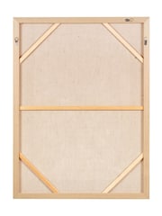 Pacific White Abstract Design Linen Canvas Wall Art - Image 6 of 6