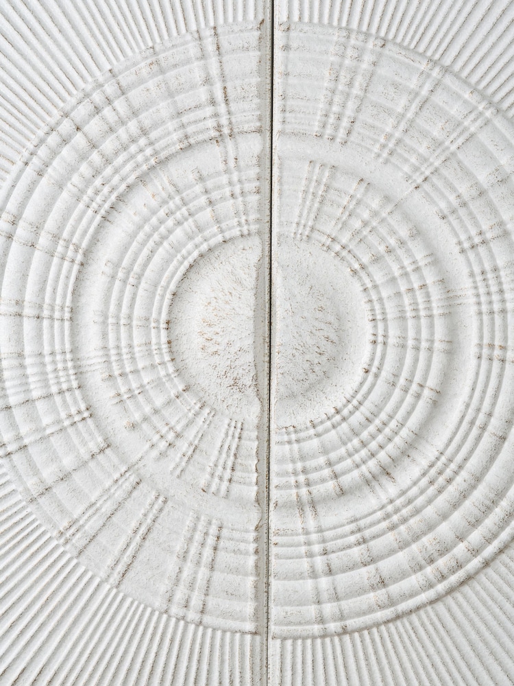 Pacific White S/2 Moulded Metal Circle Wall Art - Image 2 of 6