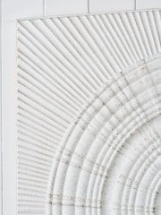 Pacific White S/2 Moulded Metal Circle Wall Art - Image 3 of 6