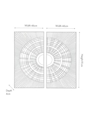 Pacific White S/2 Moulded Metal Circle Wall Art - Image 5 of 6