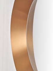 Pacific Gold Metal Angled Frame Round Mirror - Image 3 of 6