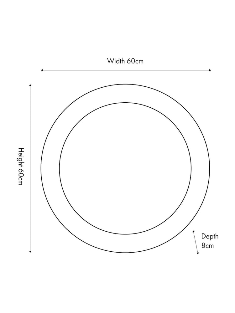 Pacific Gold Metal Angled Frame Round Mirror - Image 6 of 6