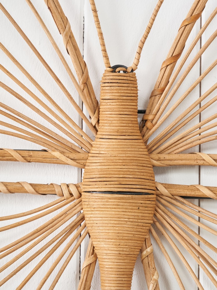 Pacific Natural Rattan Butterfly Wall Art Large - Image 2 of 6