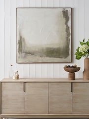 Pacific Green Hessian Canvas Wall Art - Image 1 of 6