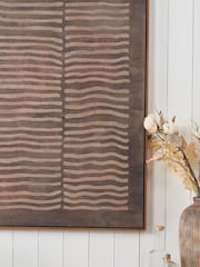 Pacific Brown Linear Design Canvas Wall Art - Image 2 of 6