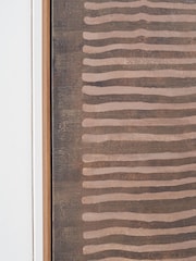 Pacific Brown Linear Design Canvas Wall Art - Image 3 of 6
