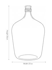 Pacific Clear Large Bottle Vase With A Rafia Wrapped Neck - Image 6 of 6