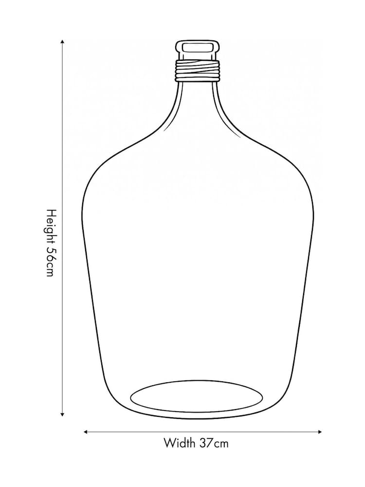 Pacific Clear Large Bottle Vase With A Rafia Wrapped Neck - Image 6 of 6