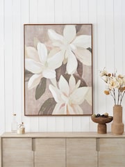 Pacific White Floral Canvas Wall Art - Image 1 of 6